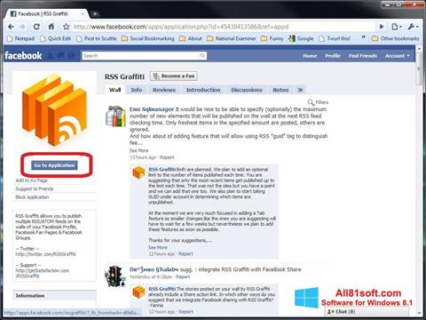 Screenshot Facebook Windows 8.1