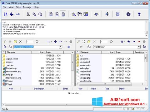 Screenshot Core FTP Windows 8.1