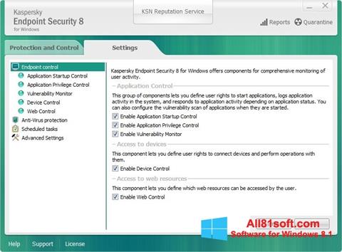 Screenshot Kaspersky Endpoint Security Windows 8.1