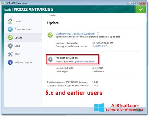 Screenshot ESET NOD32 Windows 8.1