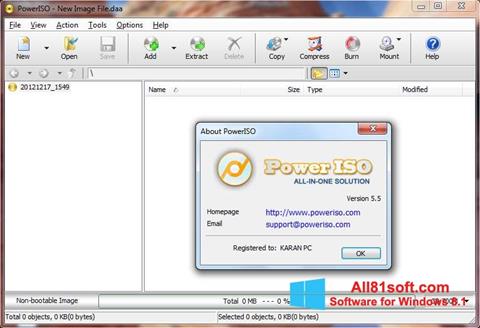 Screenshot PowerISO Windows 8.1