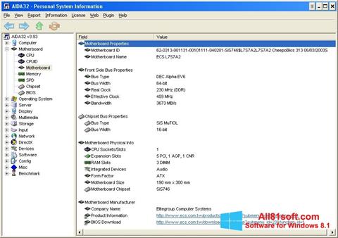 Screenshot AIDA32 Windows 8.1
