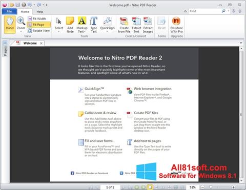 Screenshot Nitro PDF Reader Windows 8.1
